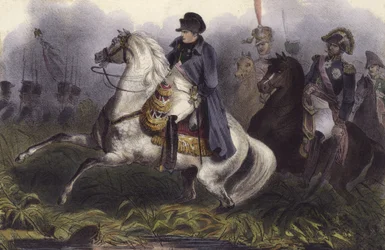 Napoleon bij de Slag bij Austerlitz, 2 december 1805 (mezzotint)